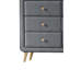 Commode en tissu gris clair