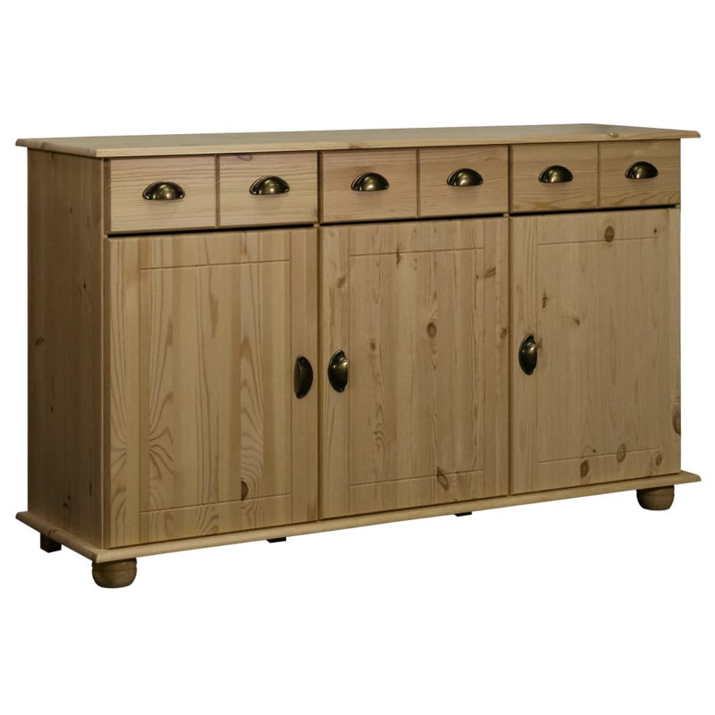Albertville 134cm Solid Wood Sideboard, Brown
