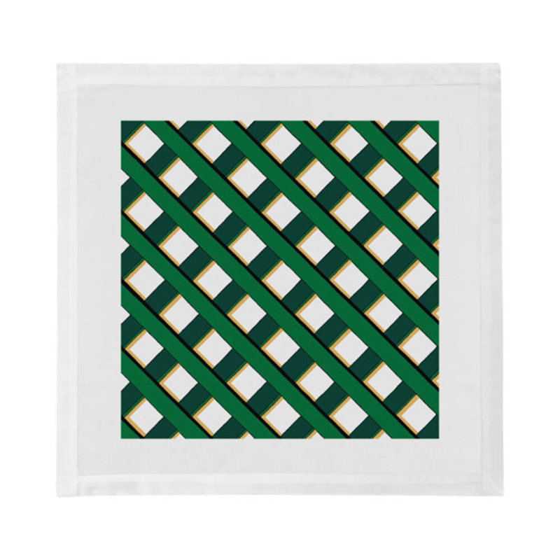 Cotton Blend Square Napkins, Green