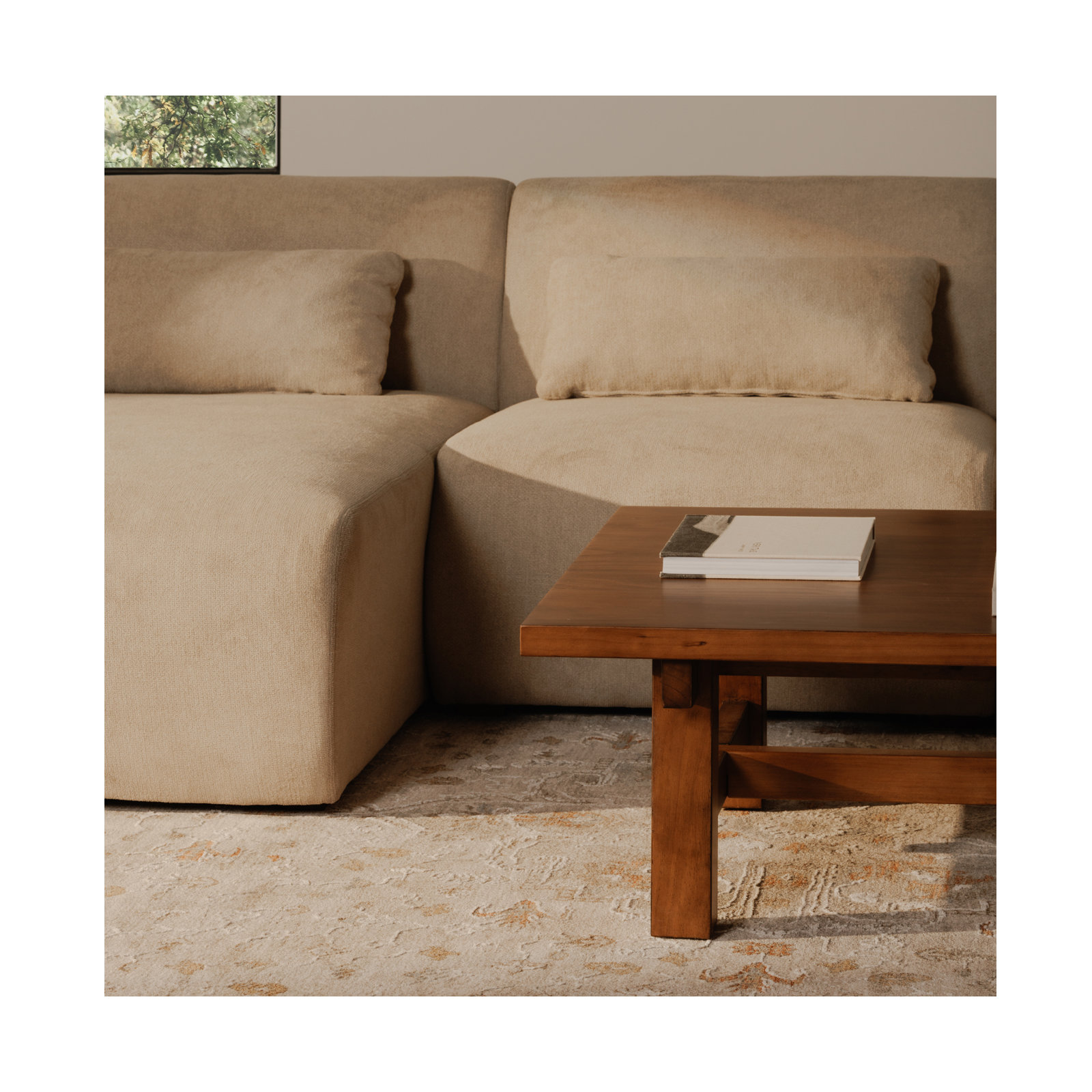 Anson Right Arm Facing Chaise, Warm White