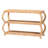 Cecely Bohemian Natural Rattan 3-Tier Console Table