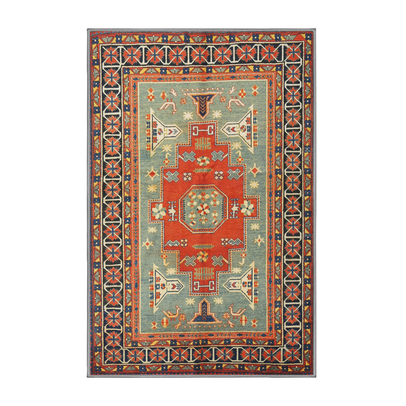 Tapis bleu Southwestern, Rectangle 2 pi x 4 pi