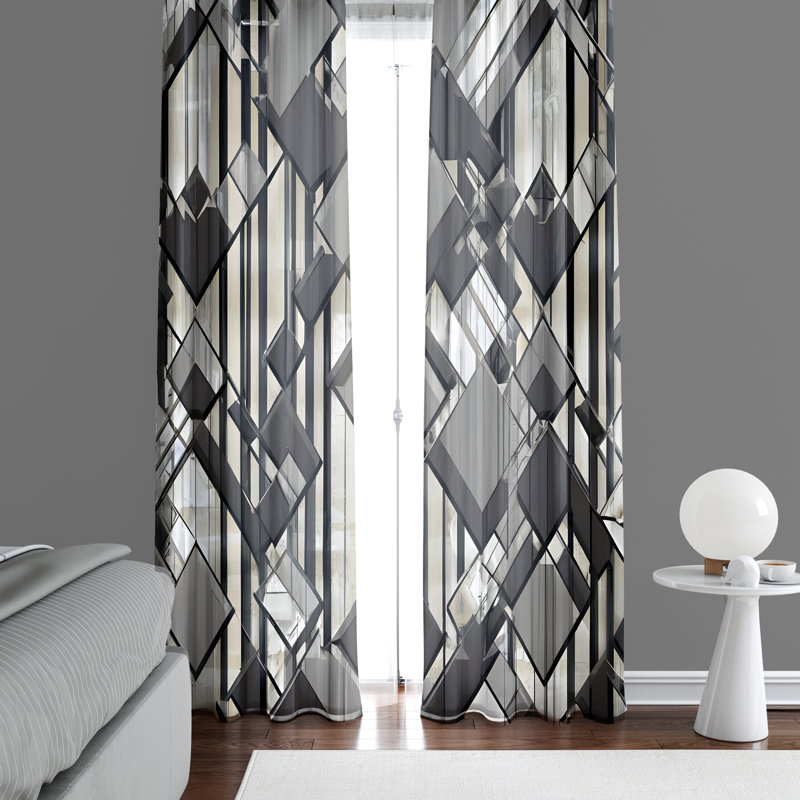 Anainah Semi Sheer Curtain Pair, 20" W x 52" L