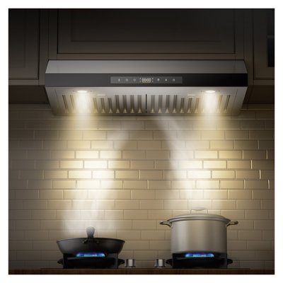 Évent en acier inoxydable de 30 pouces avec hotte de cuisinière 900 CFM et contrôle tactile