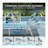 Folding Outdoor Chaise Lounge Chair with Side Table, Blue Stripe and Light Gray Oxford Fabric