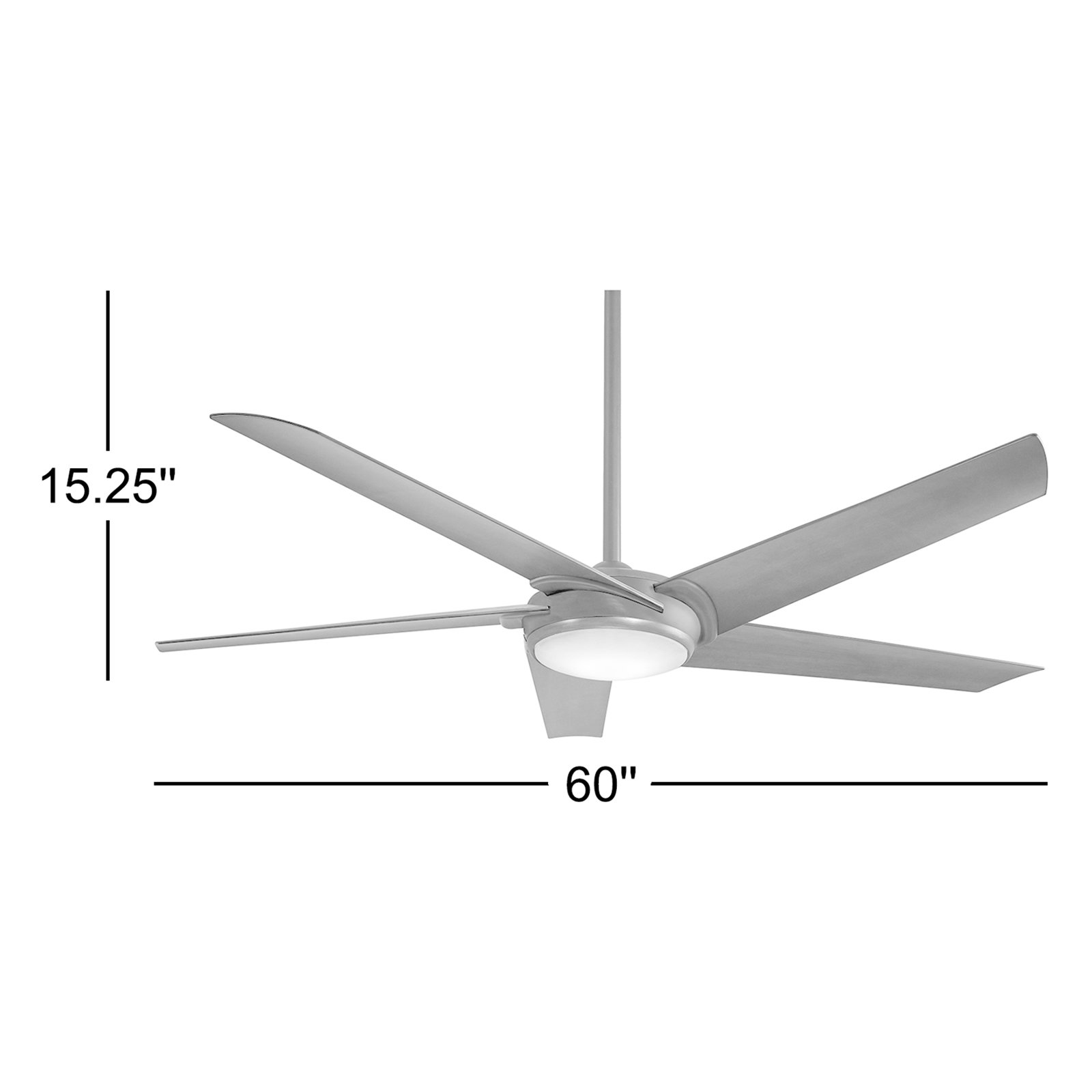 Raptor 60" Ceiling Fan with LED Light Kit, Oil Rubbed Bronze/Antique Brass