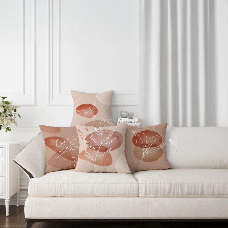 Ensemble de housse de coussin lavable et repassable 4 pièces