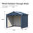 3 ft. W x 3 ft. D Galvanized Steel Garbage Shed, Used for Outdoor Small Tools Storage-90624288