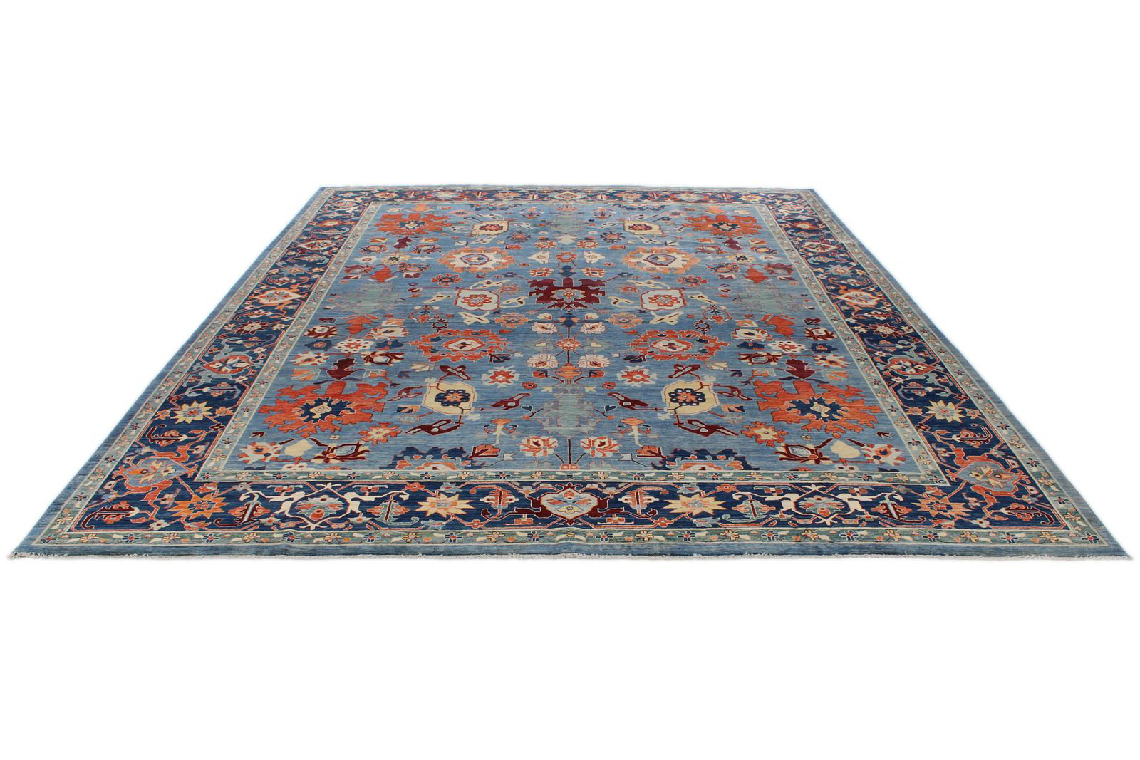 Home and Rugs 9x12 Blue and Navy Traditional Rug | Wayfair