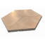 Tuile de marbre poli hexagonal jaune or beige, marbre naturel, pour mur et plancher, pierre naturelle, marbre véritable, marbre véritable, 1 boîte de 12 pièces