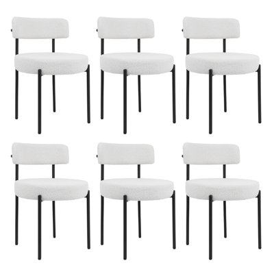 Zarrin Upholstered Metal Frame Side Dining Chair Set
