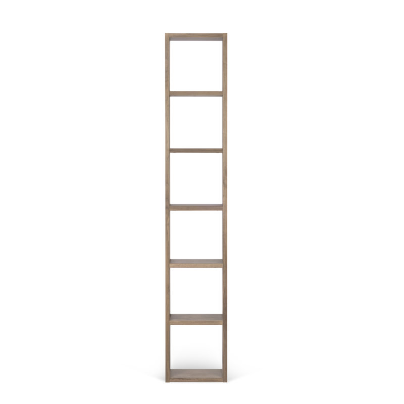 Araeya Shelving Unit Starter, Walnut, 88" H x 16" W x 13" D