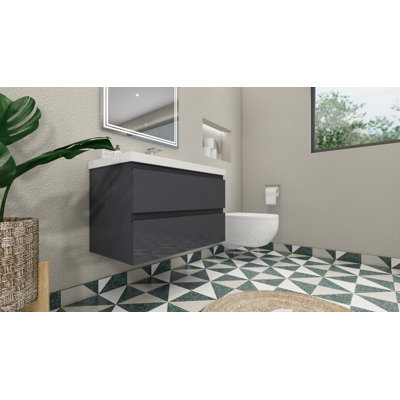 Amahd Single Bathroom Vanity with Acrylic Top