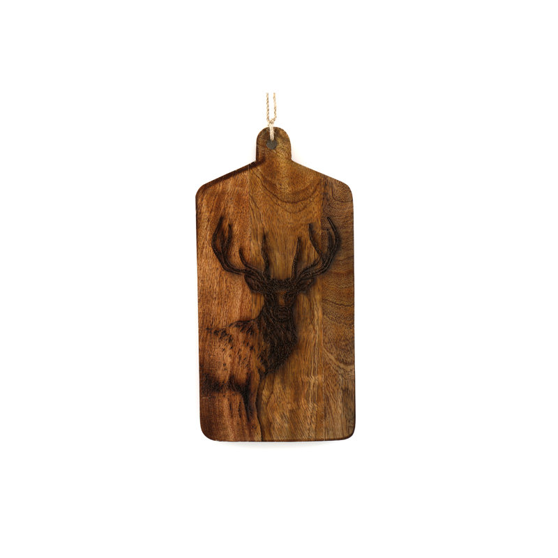 Stag Engraved Wooden Cheese Board