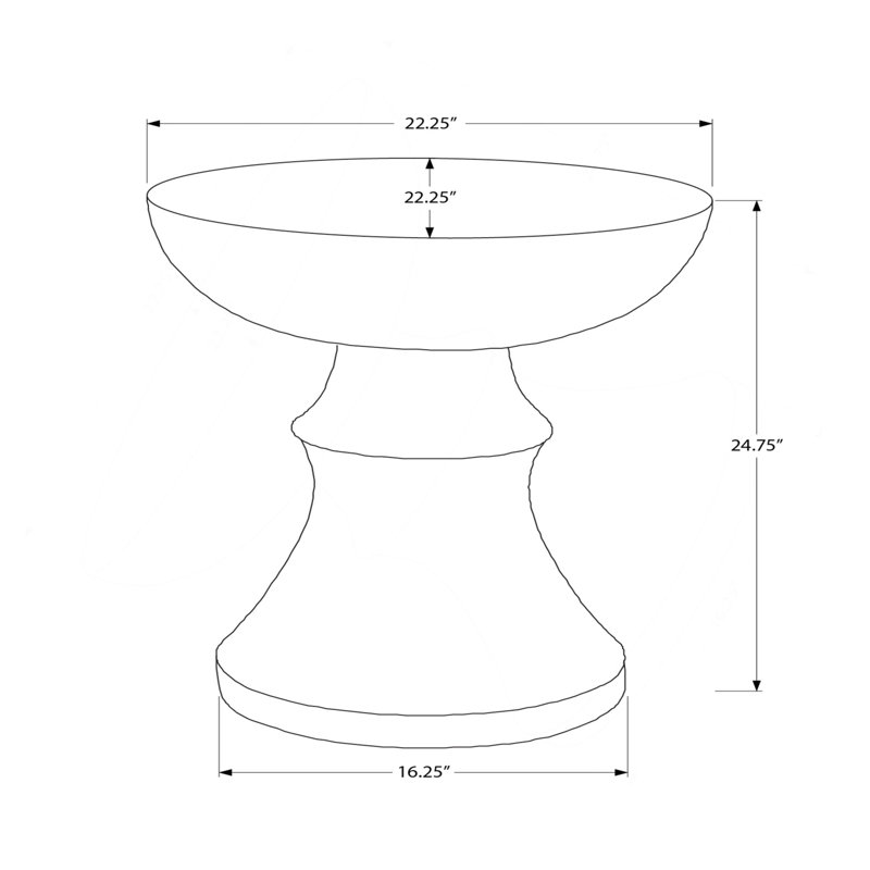 Table d'appoint, H 25 po, intérieur ou extérieur, table d'appoint, bout, chambre à coucher, salon, table de chevet, rond, contemporain, moderne