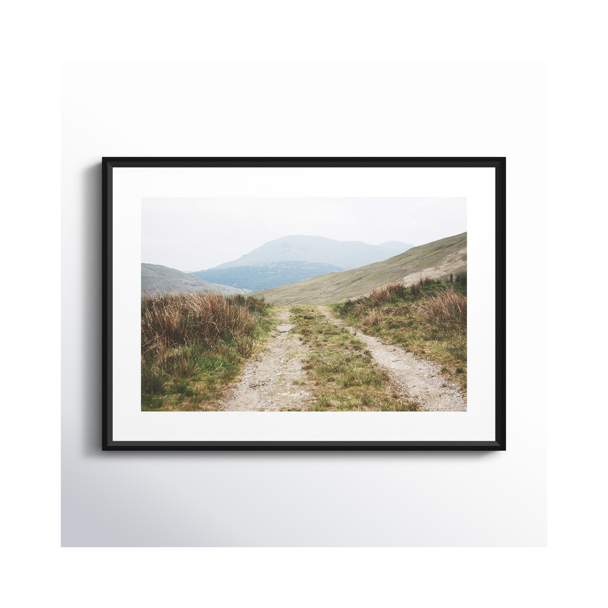 Scottish Highlands I by Laura Marshall, 24" H x 33" W, Black Framed