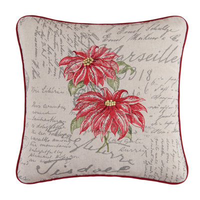 Mullet Poinsettia Throw Pillow