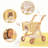 Wooden Shopping Cart, Baby Push Walker Doll Stroller