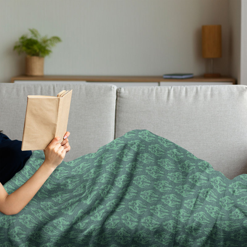 Ambesonne Fleece Throw Blanket, 70" W x 90" L, Dragon