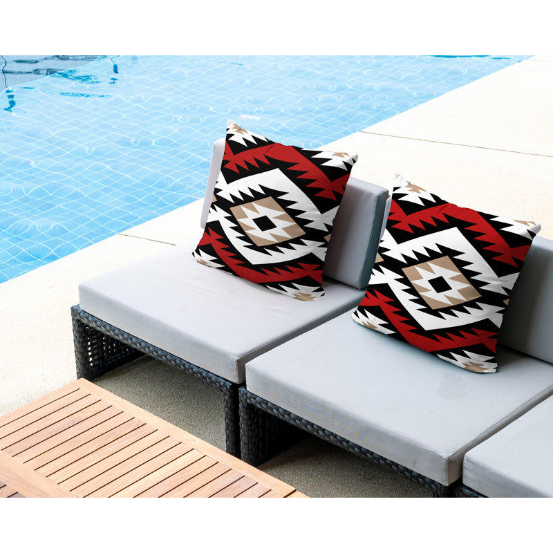 Coussin intérieur / extérieur Seka, 18x18, Rouge