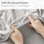 Draps pour lit toutes saisons toutes saisons - mélange de tricot à 50% de coton souple et élastique soyeux-126060606-126060607