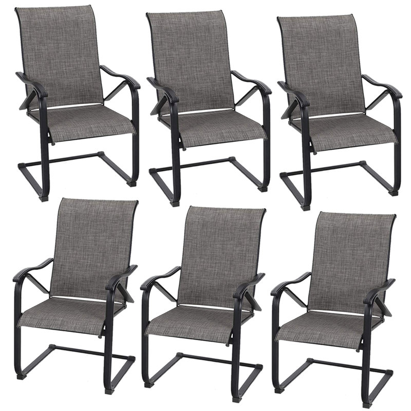 Ensemble de 6 chaises d'extérieur Red Barrel Studio® Patio C Spring