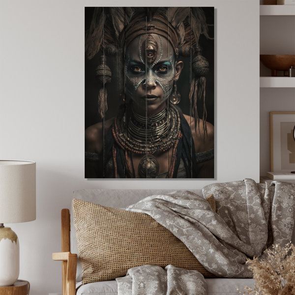 Red Barrel Studio® Tribal African Woman II On Wood Print | Wayfair