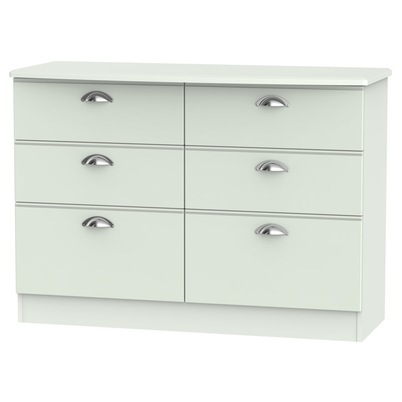 Fully Assembled Mcville 6 Drawer Chest of Drawers, Grey Matt/Grey Matt