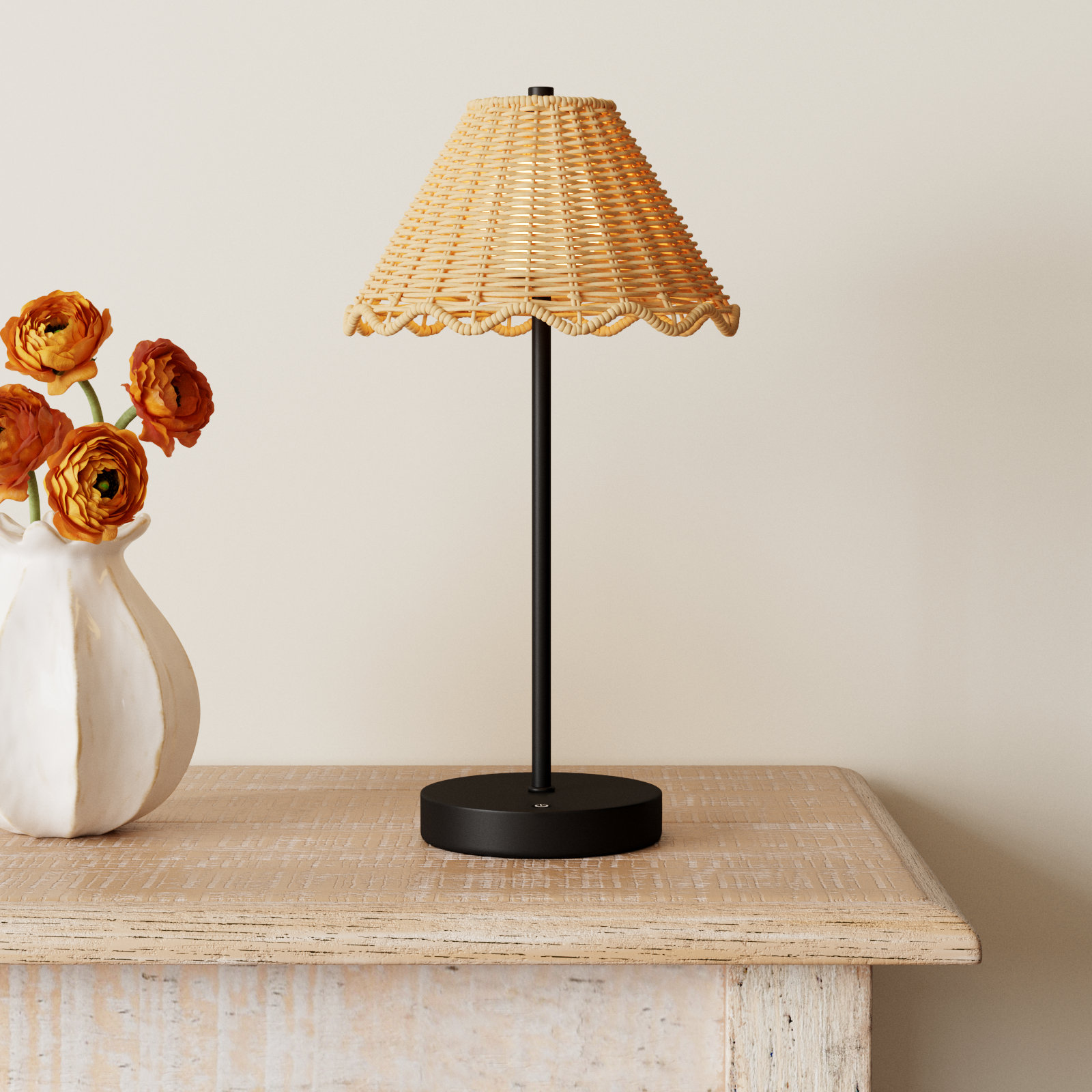 LED Cordless Table Lamp, Matte Black