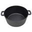 Cocotte en fonte pré-assaisonnée 3 en 1 avec couvercle et poêle - Batterie de cuisine pour camping et cuisine