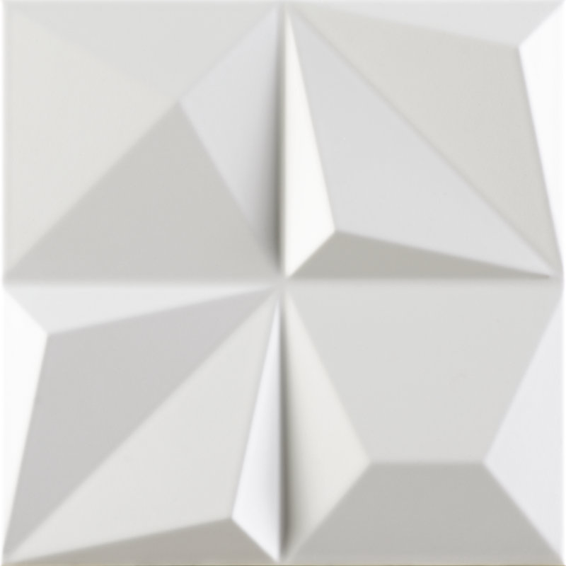 Artisan Decor Sky 12.5 x 25 cm Beveled Ceramic Subway Tile, White