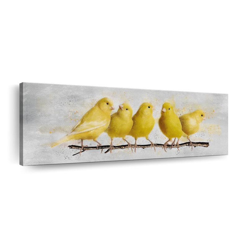 Canari jaune, H 14 po x l 42 po x P 1,25 po
