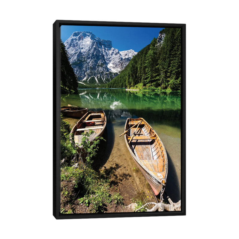 « italie, dolomites, lago di braies » par mikolaj gospodarek, reproduction d’impression sur toile tendue, Pas de tapis