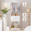 79" Closet Storage System, Wardrobe With Storage Compartments, Drawers And Hanging Zone-1882632866