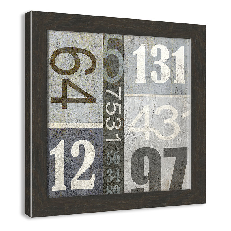 Art numérique encadré, H 12 po x l 12 po x P 0,6 po, Encadré plat à grain de bois noir