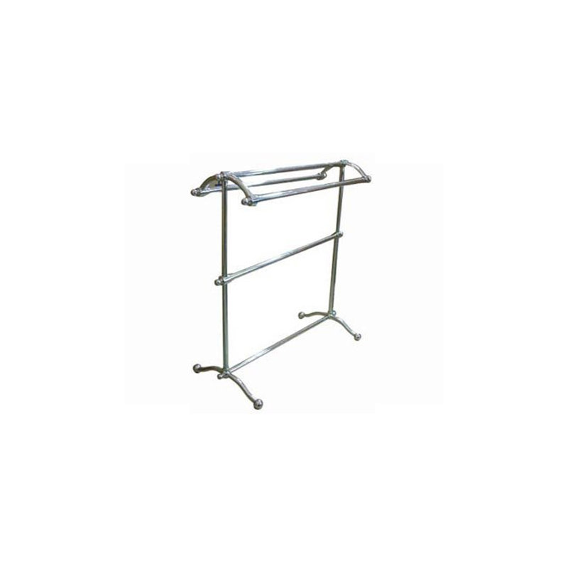 Vintage Free Standing Towel Stand, Polished Chrome