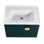 Meuble-lavabo de 28 po avec lavabo en céramique pour petite salle de bain-102299689