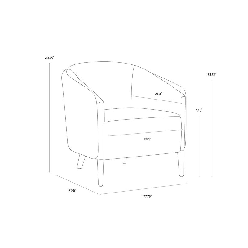 Erumiseh Lounge Chair, Gray, Gray Polyester