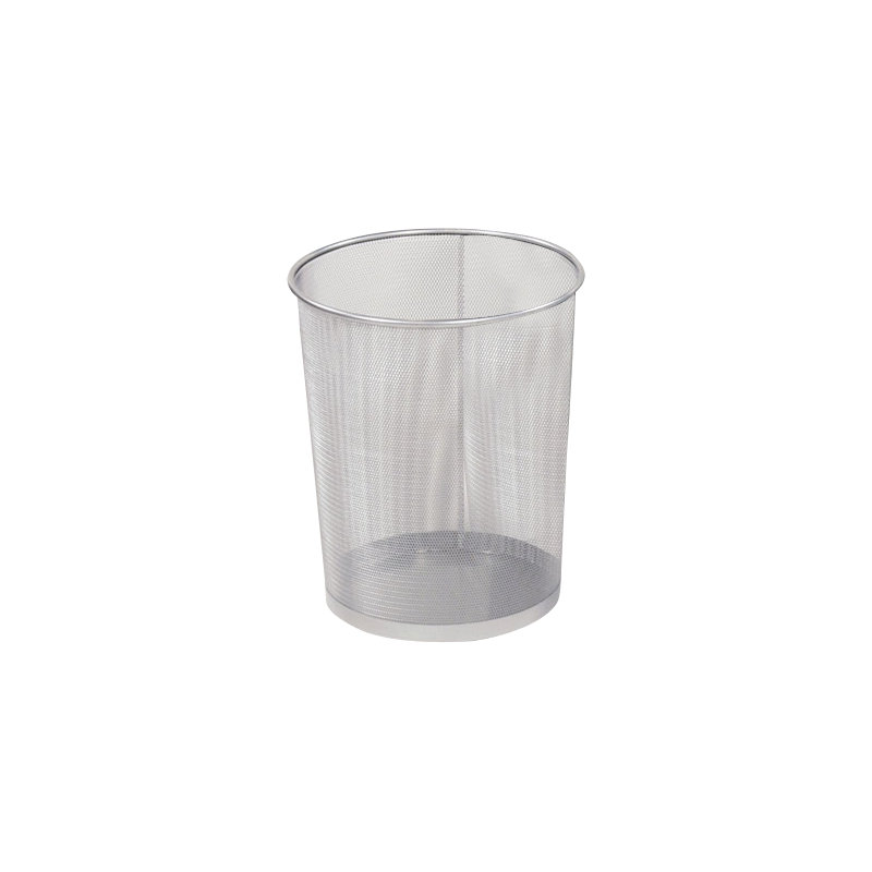 Steel Open Trash Can Sets - 5 Gallons, Silver