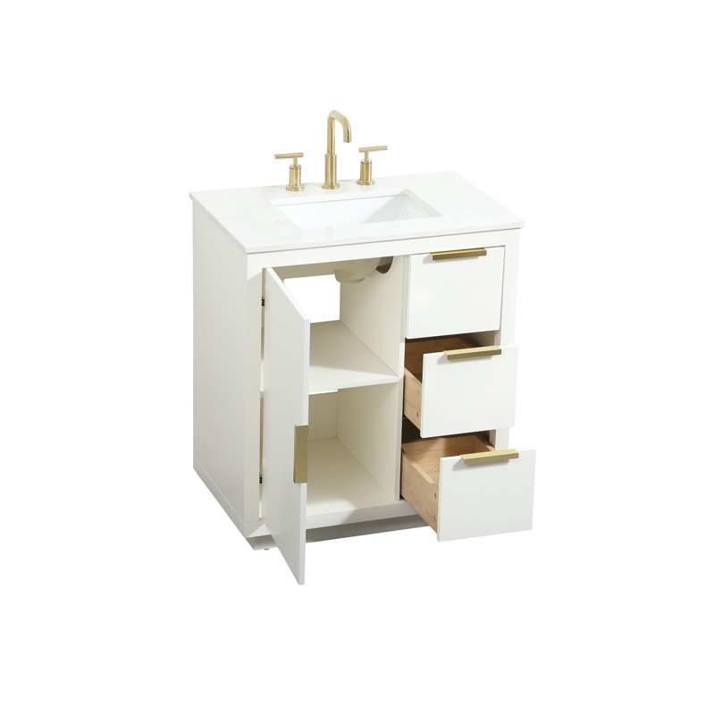 Ensemble de meuble-lavabo simple 30 po Broadlands, Blanc