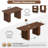 Extendable 60" to 78" Wood Dining Table with Hidden Storage Drawers and Removable Leaves-1464197814