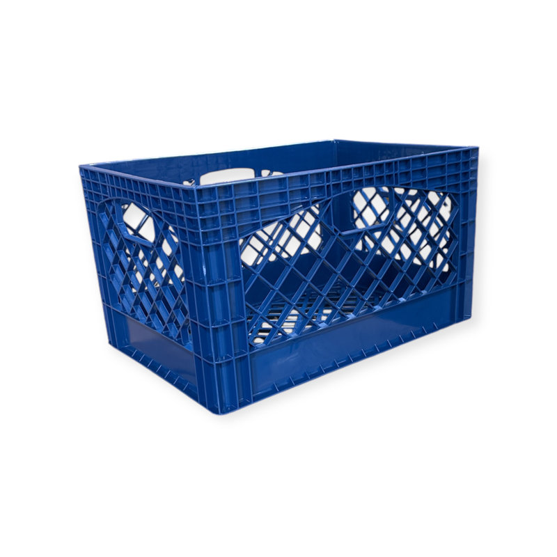 Juggernaut Storage Milk Crate Bundle 2-24qt and 1-16qt, Blue