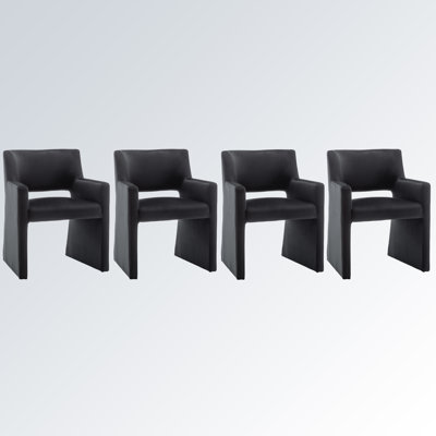 Chaise rembourrée en velours Hambrook