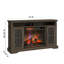 Meuble télé avec foyer duraflame®, centre de divertissement de ferme avec rangement et chauffage infrarouge, chêne Laurel