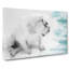 White British Bulldog Profile In Abstract - Wrapped Canvas-55301764