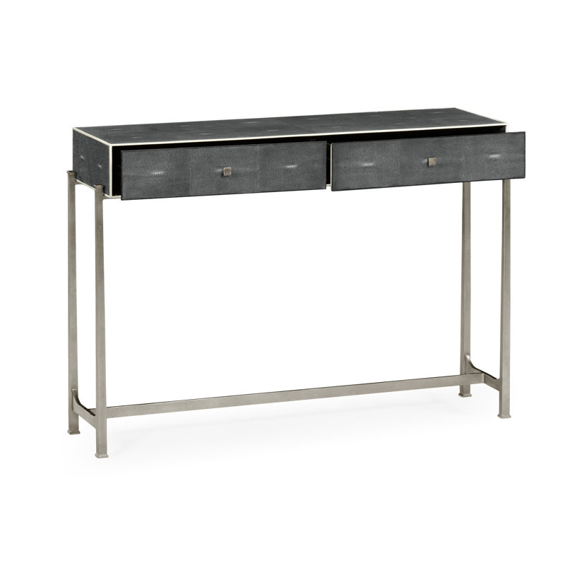Luxe 48'' W Console Table, Gold, Anthracite Shagreen