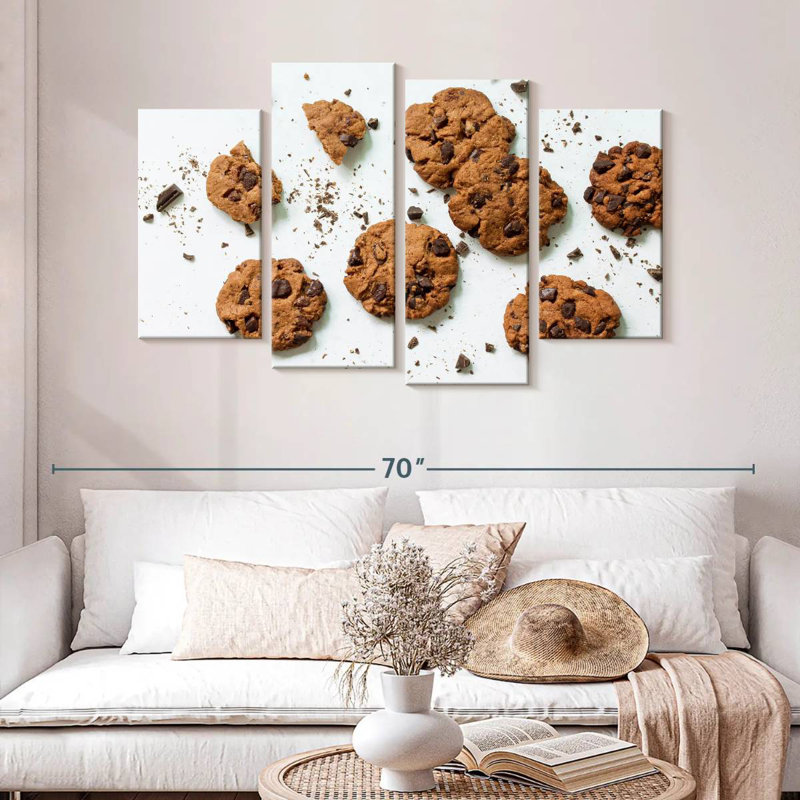 Biscuits aux morceaux de chocolat, H 32 po x l 52 po