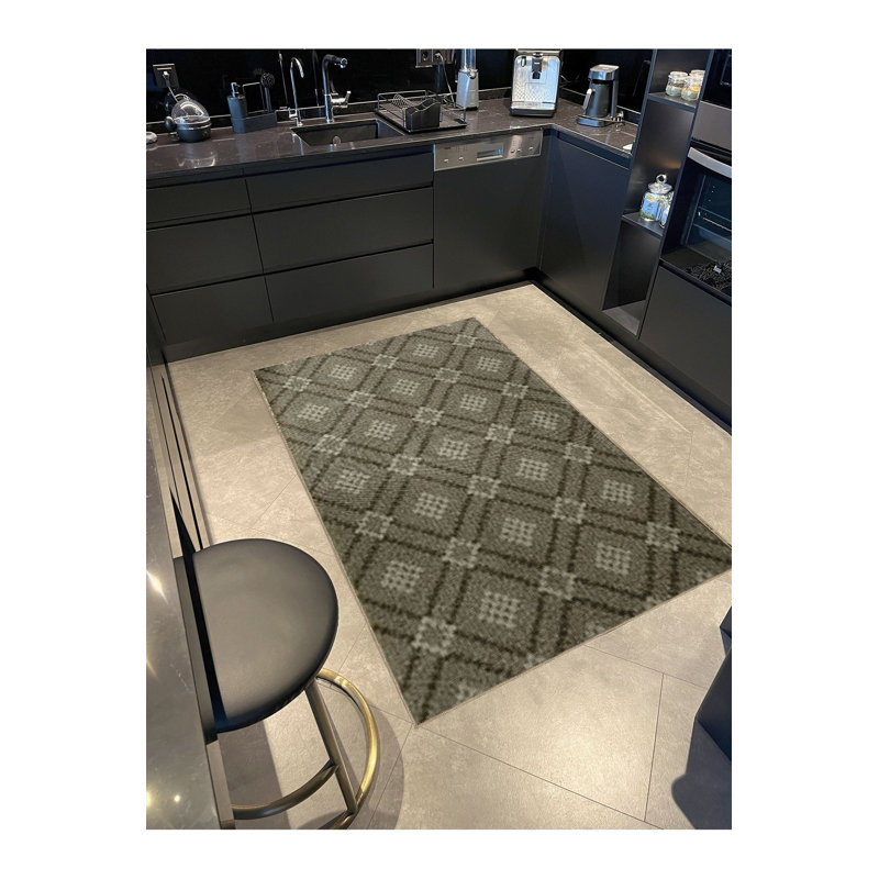 Tapis décoratif vintage à motif ethnique lavable à la machine, Sous-tapis rectangulaire de 3 pi 3 po x 4 pi 11 po