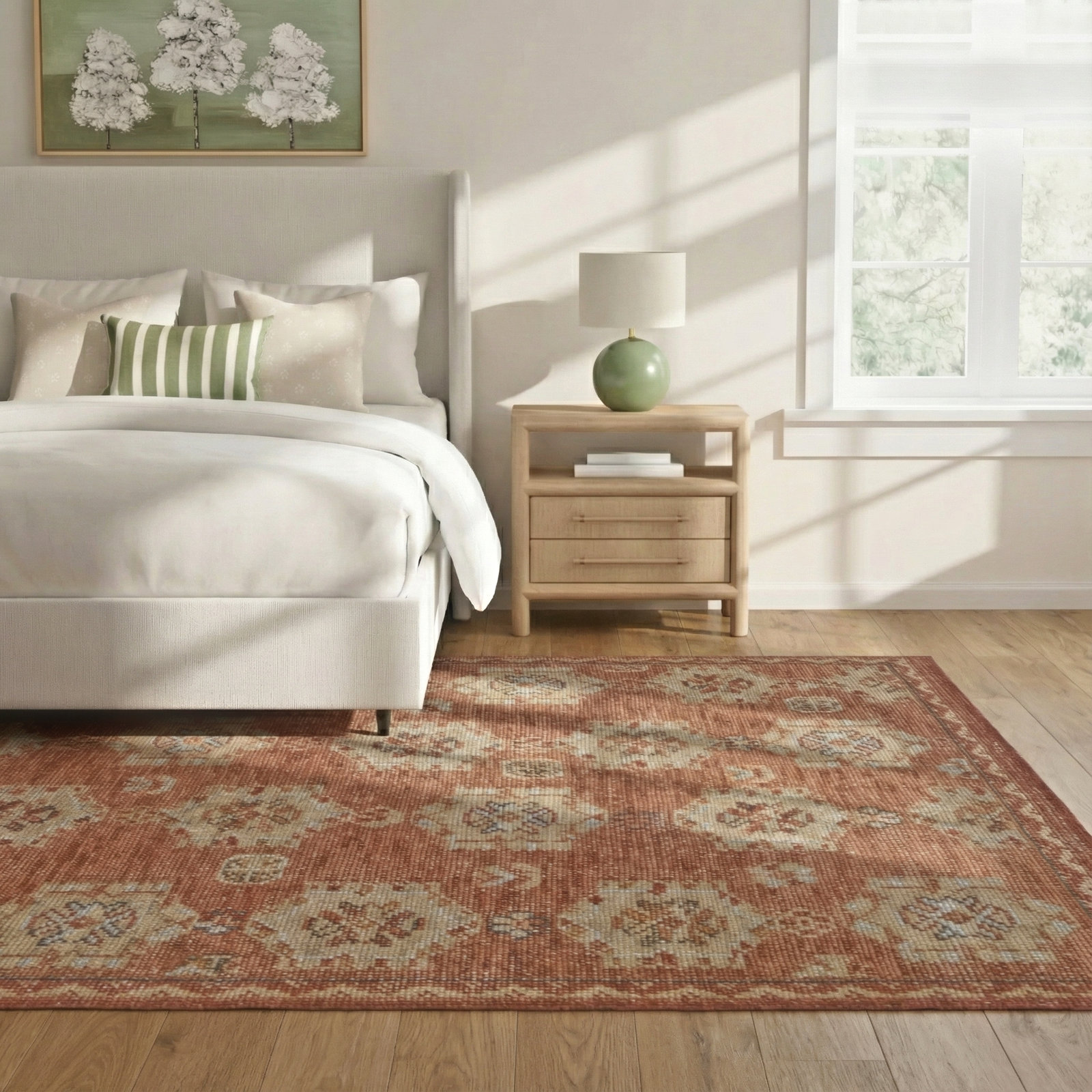 Maeve Hand Knotted Wool Evelyn Indoor Area Rug, Rectangle 9' x 12'