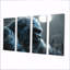 Noir et blanc Bigfoot Moonlit Meadow - ensemble d'art mural Bigfoot-1818787303